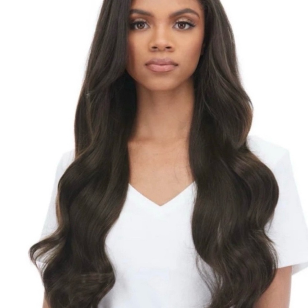 Bellami Luxurious Dark Brown Hair clip in Extensions (worn once)